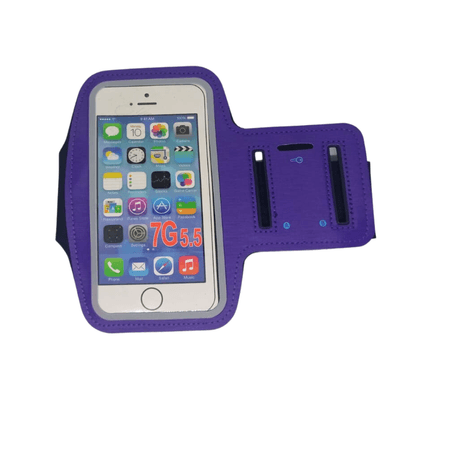 Bracera Deportiva Armband Ajustable Para Celular 6 Pulgadas - MORADO