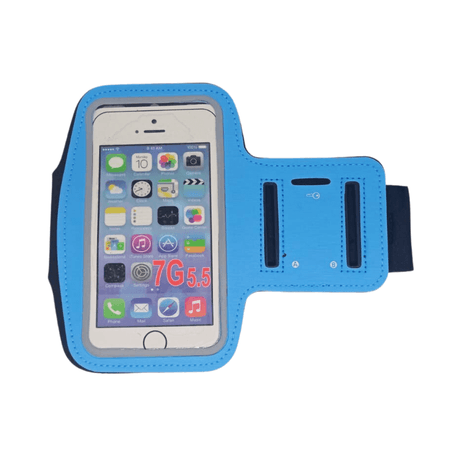 Bracera Deportiva Armband Ajustable Para Celular 6 Pulgadas Celeste