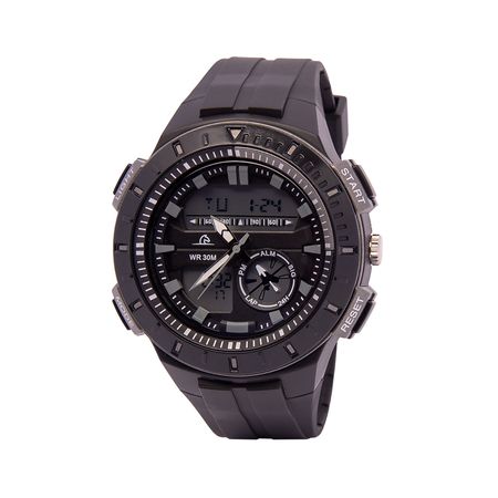 RELOJ PEGASO P7019A ACUÁTICO DOBLE HORA COLOR NEGRO 1017200 PROPER(C1006)