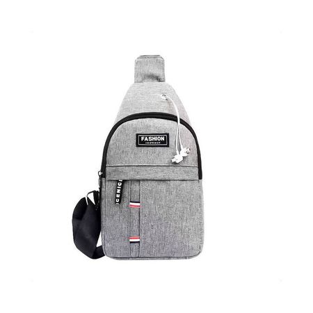 Mochila Morral Bandolera Riñonera Cruzado Juvenil Antirrobo Con USB Plomo