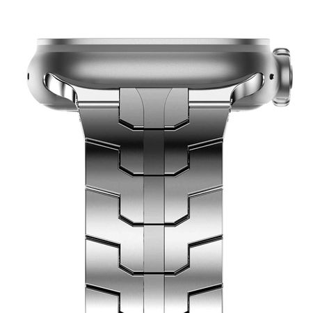 Correa para Apple Watch y Smart Watch de Acero Inoxidable Iron Man Style Diamond Color Plata