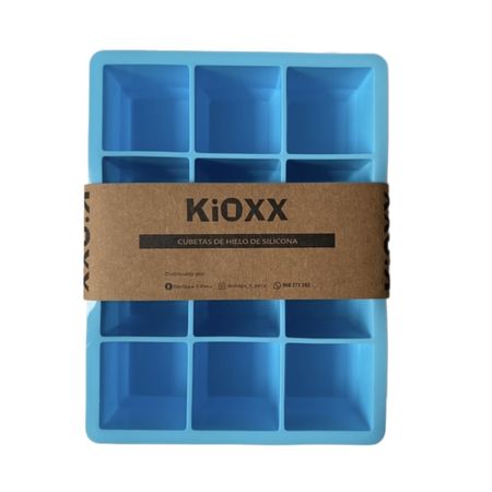 Cubeta de Hielo de Silicona KIOXX 12 Cavidades Celeste