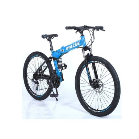 Bicicleta Montañera Plegable Macee Aro 26 Color Azul