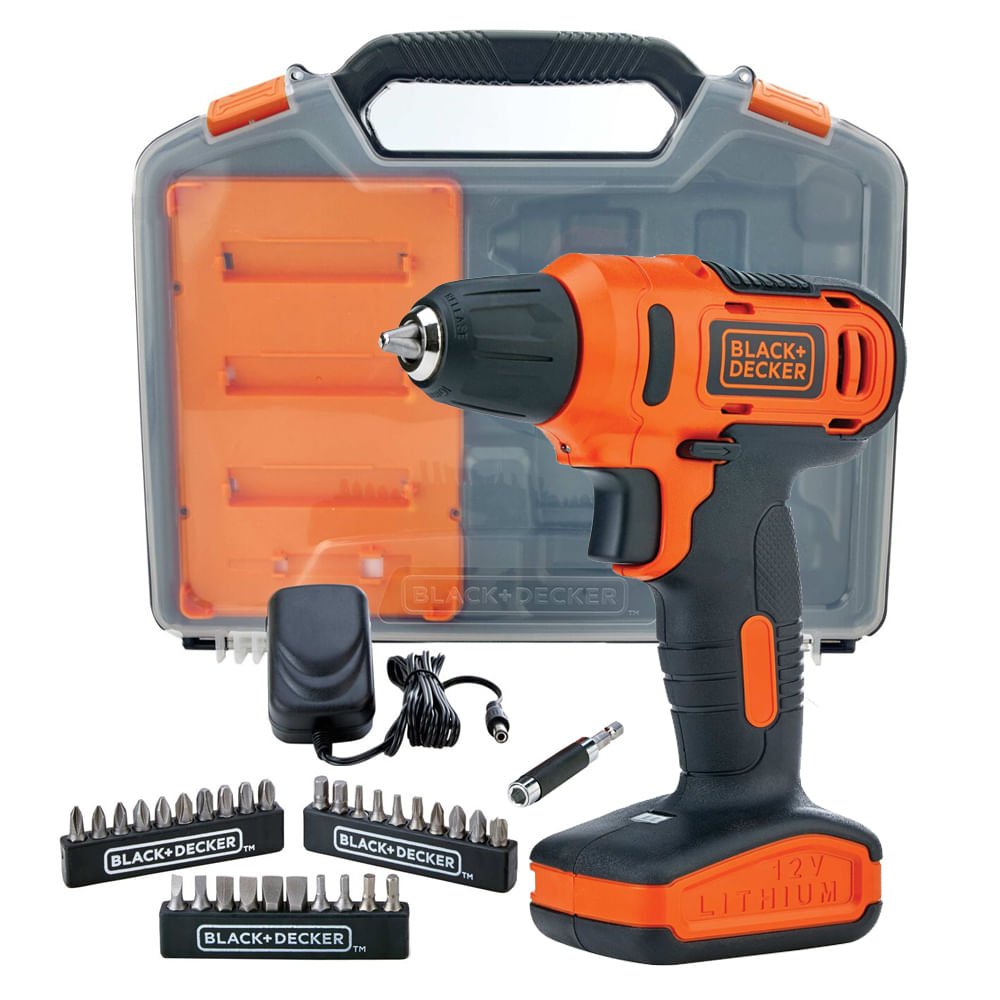 Taladro Atornillador 3/8" 12V + 31 Accesorios Black+Decker LD12SC-B2C