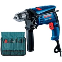 Taladro Percutor 12.7 mm 750W con Set de Accesorios 23 Pzs Bosch GSB 13 RE