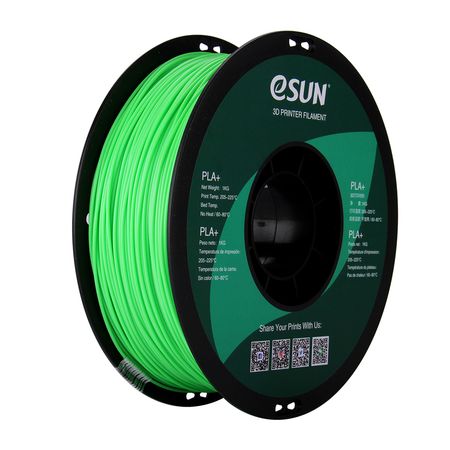 Filamento Impresora 3D PLA+ 1.75mm 1kg Esun Verde Pico