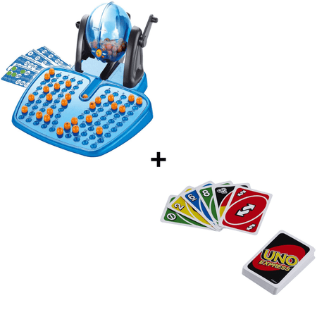 Combo Bingo Juego de Mesa + Juego De Cartas UNO Express