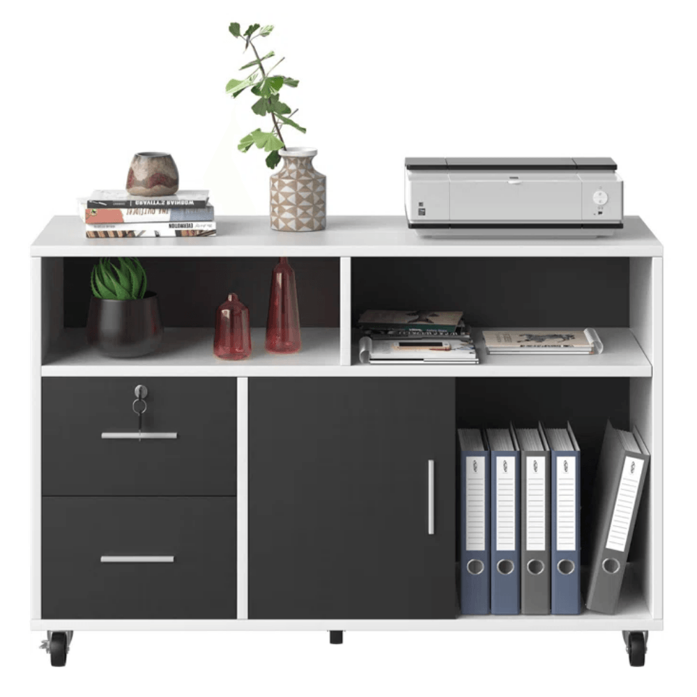 Mueble Archivador Bonno Silvi Blanco & Negro
