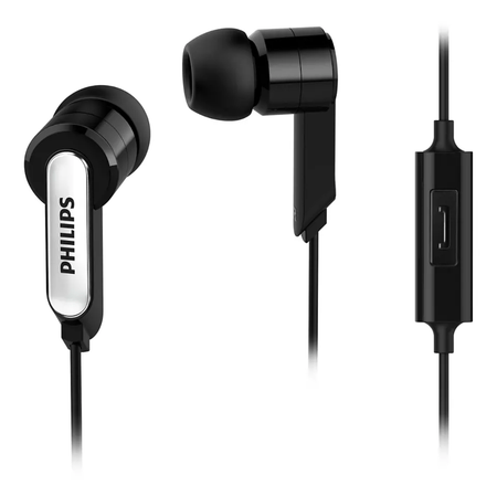 Audífonos C/microf. Philips In-ear She1405bk 3.5mm Black