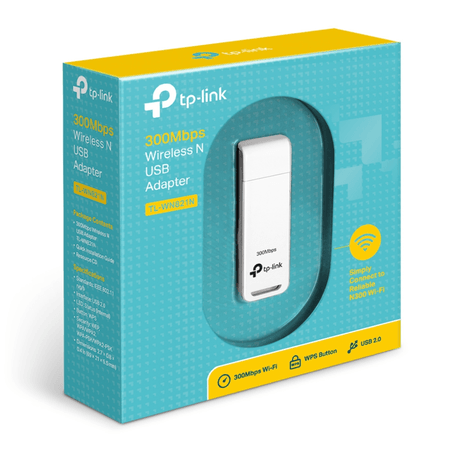 Adaptador Usb Inalámbrico N 300mbps Tp-link Tl-wn821n