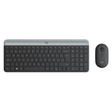 Logitech Mk470 Kit Teclado Y Mouse Inalambrico Slim Usb Black