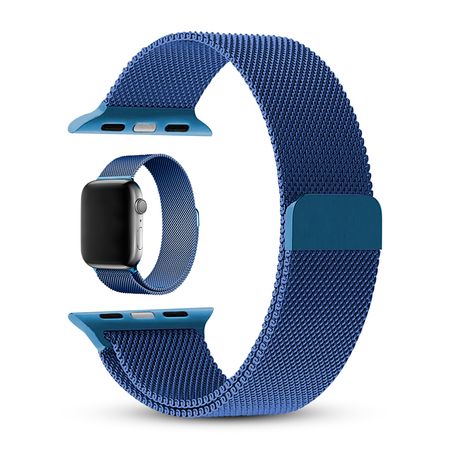 Correa Para Smartwatch Metálica Imantada Azul ×