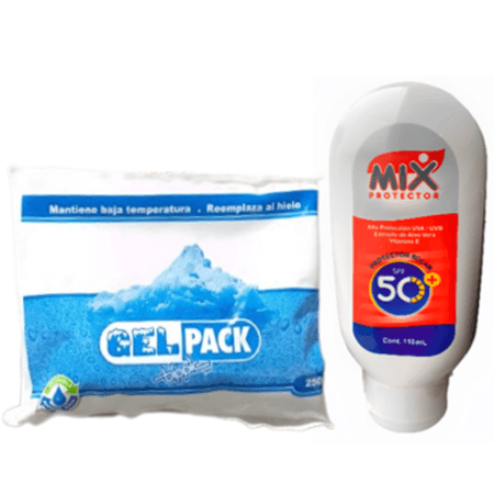 Kit de Protección Bloqueador Mix Protector y Gel Frío de 250gr