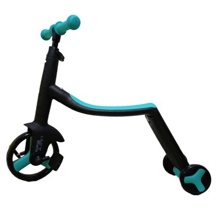 Triciclo Scooter Marca Nadle 3 en 1 Convertible Color Turquesa