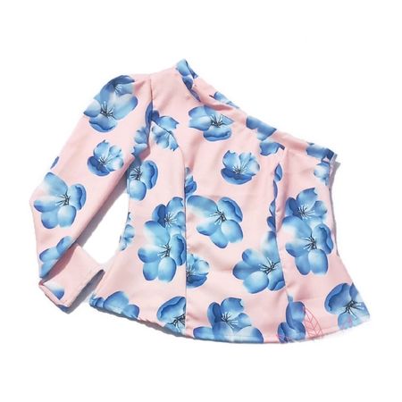 Blusa Danna Fysi para Mujer de Color Estampado de Flores Rosado Talla S/M