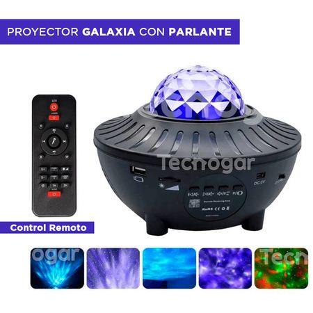 Proyector Galaxia Con Parlante Bluetooth y Luces LED RGB para Fiesta