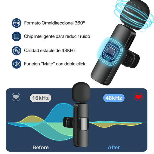 Microfono Inalambrico Celular/Parlante/Amplificador 3.5mm K35