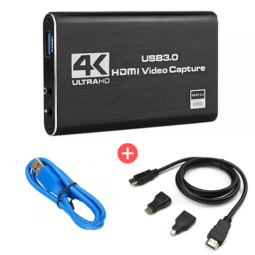 Capturadora Video Hdmi Usb 3.0 4k Multiplataforma + Cable HDMI