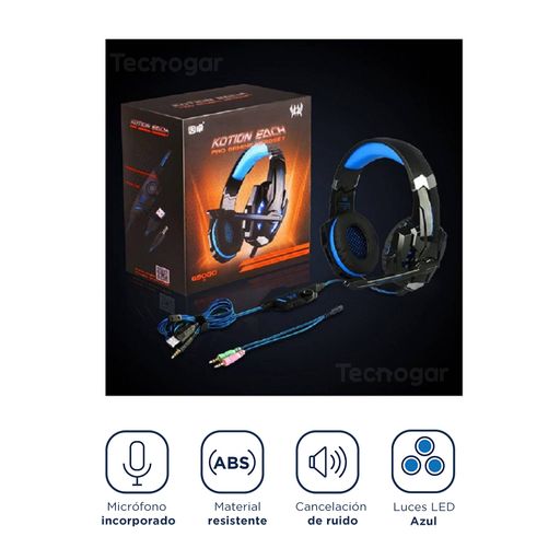 Audífonos Gamer Con Luces RGB Auriculares para PS4 PC Laptop GENERICO