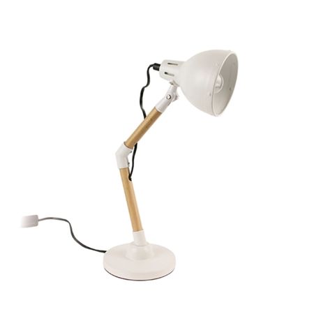 Lámpara de mesa Scarlett blanco/madera
