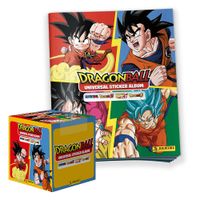 Album Dragon Ball Universal Panini Tapa Blanda y 1 Cajita de 50 Sobres
