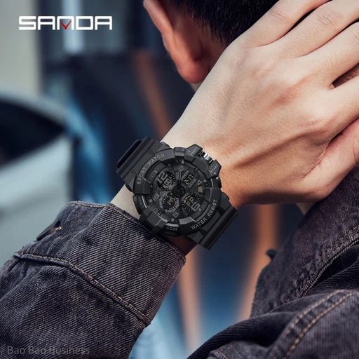 Reloj Hombre Deportivo Análogo Digital con Cronógrafo Sanda 50MT