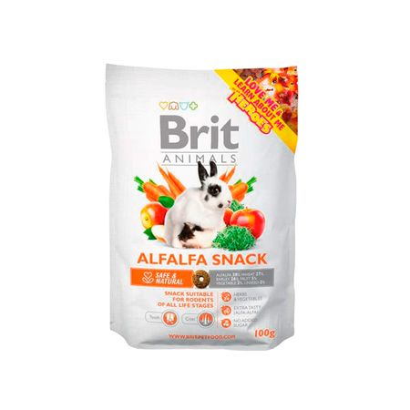 Comida Conejo Brit Alfalfa Snack For Rodents 100 Gr