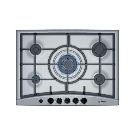 Cocina Bosch PGQ7G5A90L Empotrable a Gas 70 cm 5 Quemadores Acero Inox