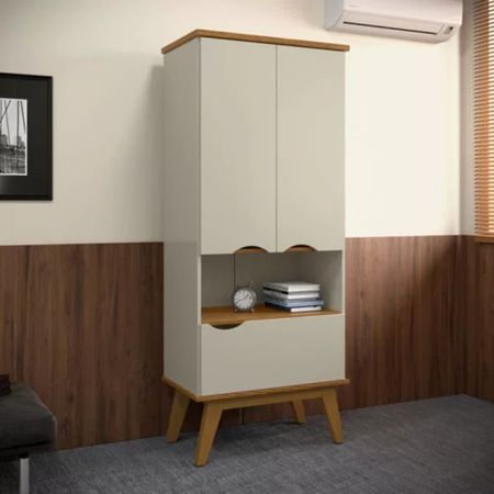 Aparador alto multiusos 2 puertas 1 cajon Arturo color Blanco TU MESITA