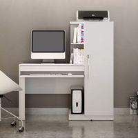 Escritorio Moderno 1 puerta mas repisas Fender color Blanco TU MESITA