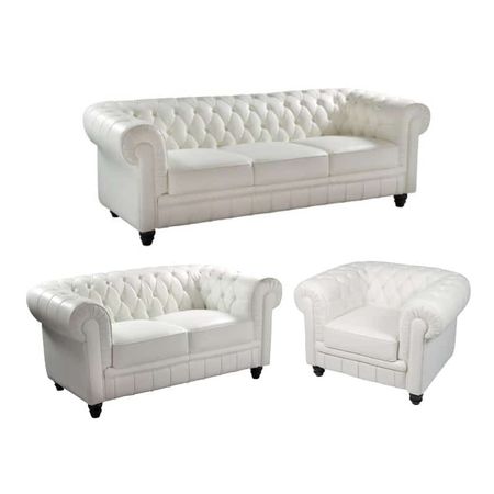 Sala 3 2 1 Chesterfield Blanco Hys