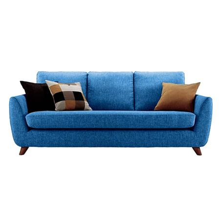 Sofa 3 Cuerpos Louis Azul Acero Hys