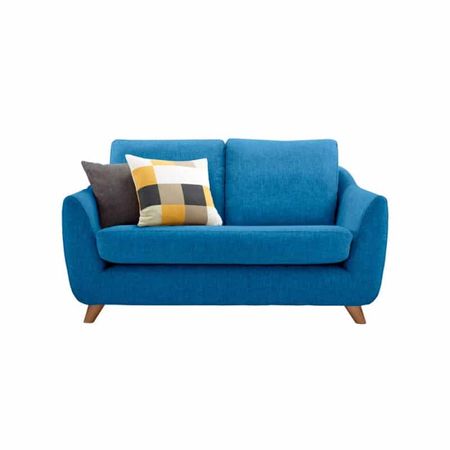 Sofa 2 Cuerpos Louis Azul Acero Hys