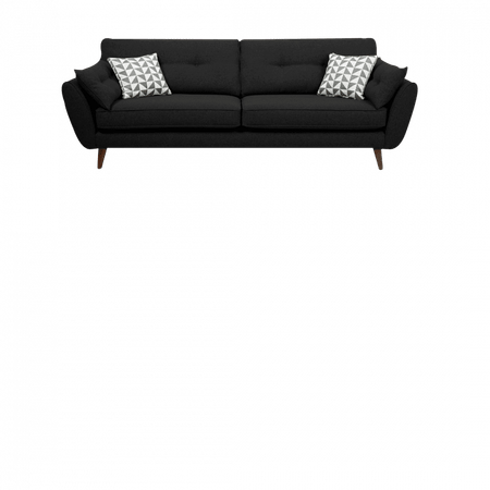 Sofa 3 Cuerpos Magno Negro Hys