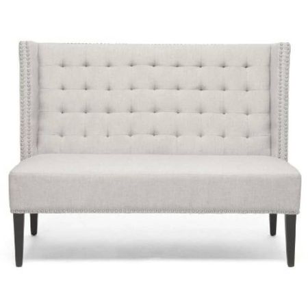 Sofa 2 Cuerpos Voldor Capitone Pastel Gris Hys