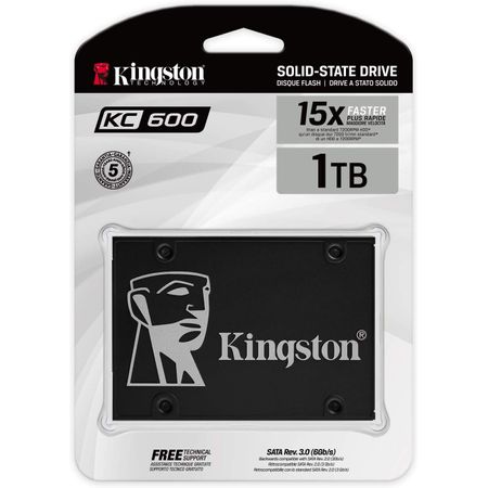 Disco Sólido SSD Interno Kingston SKC600 1TB 2.5 Pulgadas SATA 6 GB/s SKC600/1024G