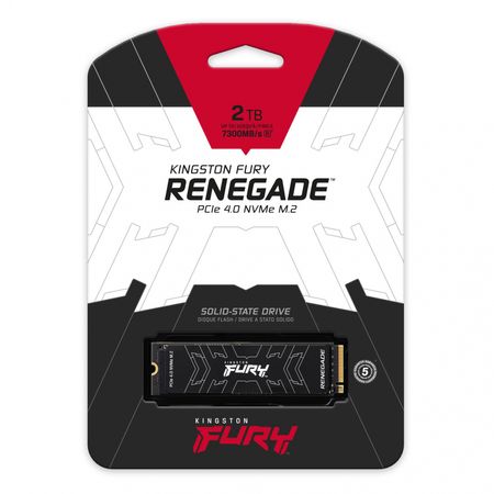 Disco Sólido SSD Kingston Fury Renegade 2TB Difusor Térmico PCIe 4.0 NVME M2 2280 SFYRD/2000G