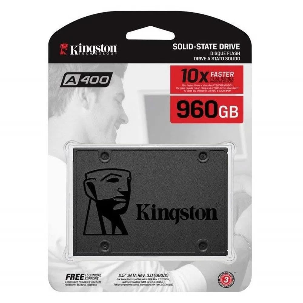 Disco Sólido SSD Kingston A400 960GB Sata 6gb/s 2.5 Pulgadas SA400S37/960G