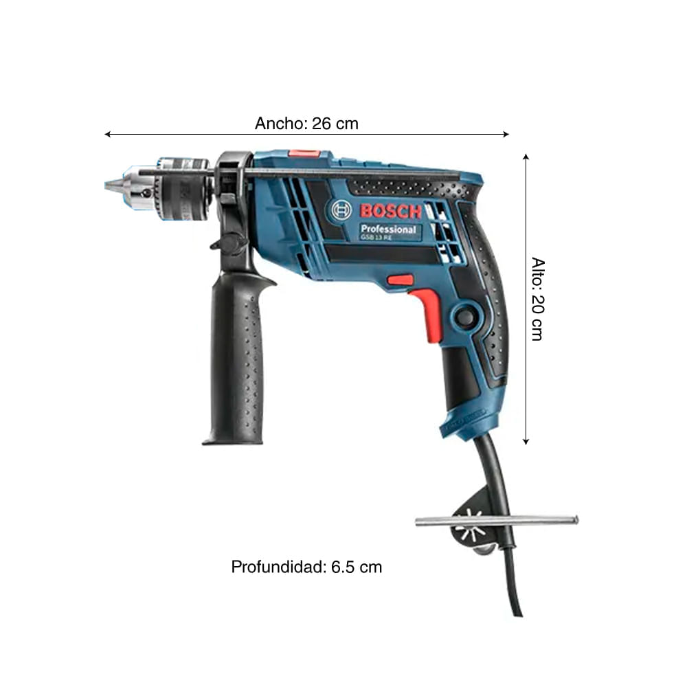 Taladro Percutor GSB13RE + Set De 5 Brocas| PlazaVea - Supermercado