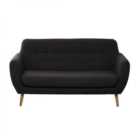 Sofa 3 Cuerpos Argus Negro Hys