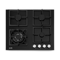 Cocina Encimera de Vidrio Templado Sole SOLCO040 Negro 59cm