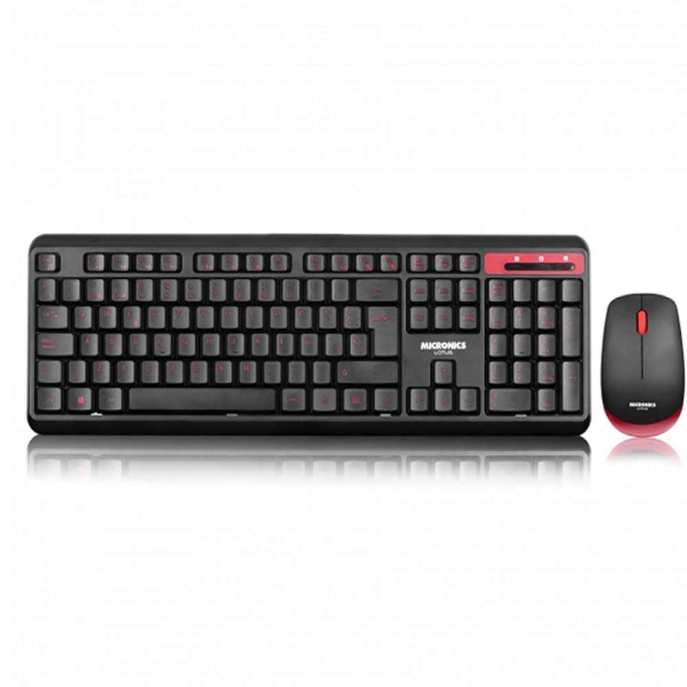 Kit Micronics Inalámbrico Teclado y Mouse Wifi Lotus