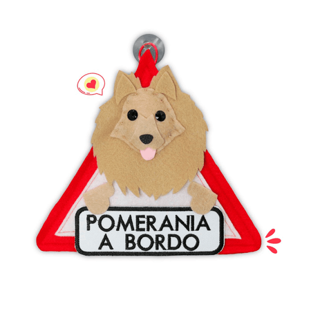 Colgante A Bordo Dog Lover Khurmi Pomerania Hecho a Mano