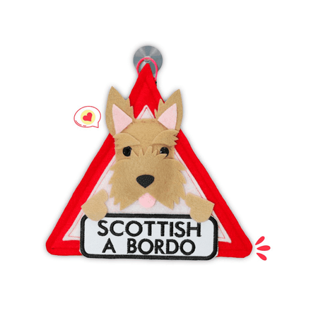 Colgante A Bordo Dog Lover Khurmi Scottish Beige/Maiz Hecho a Mano
