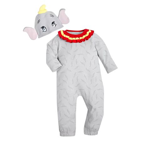 Disfraz Enterizo Disney Store Dumbo Bebé Talla 18-24 meses olor Gris