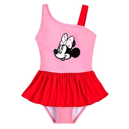 Ropa de Baño Dos Piezas Disney Store Minnie Mouse Talla 7/8 US Color Rosado