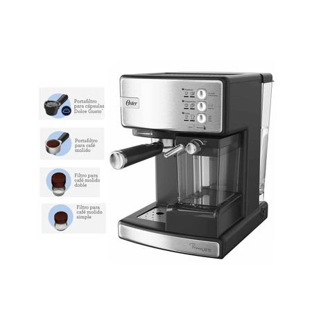 Cafetera Expresso Prima Latte  de 15 Bares Oster BVSTEM6603SS Acero