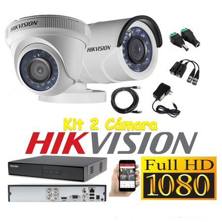 kit 2 Cámaras Seguridad FULLHD Hikvision