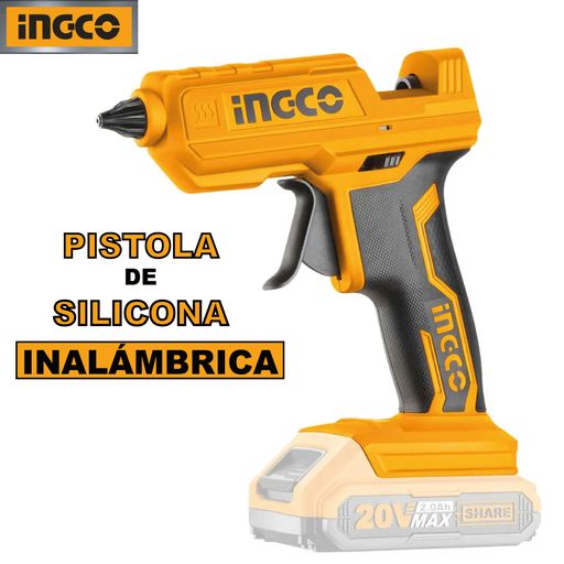 Kit Inalámbrico e Eléctrico Pistolas de Calor y Pistolas de Silicona Ingco  20V 4.0AH COSLI23021