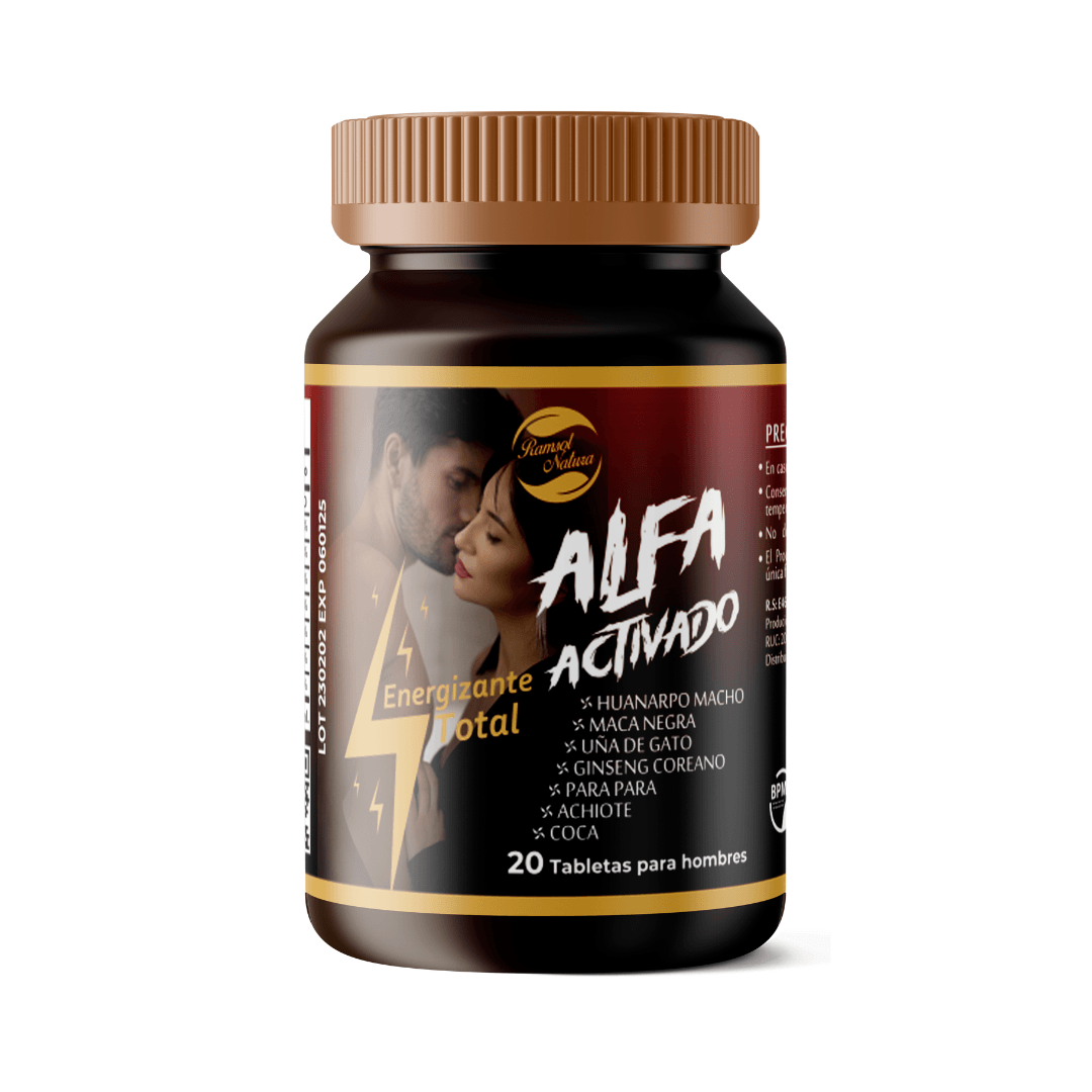 Maca Negra con Huanarpo Macho Alfa Activado 20 Tabletas